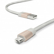 Vonmahlen Premium Cable USB-A to microUSB - USB-A към microUSB 2.0 плетен кабел за устройства с USB-C порт (100 см) (розово злато) 2