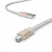 Vonmahlen Premium Cable USB-A to microUSB - USB-A към microUSB 2.0 плетен кабел за устройства с USB-C порт (100 см) (розово злато) 3