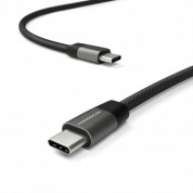Vonmahlen Premium Cable USB-C to USB-C - USB-C към USB-C 2.0 плетен кабел за устройства с USB-C порт (100 см) (черен) 2