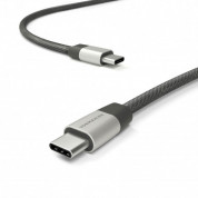 Vonmahlen Premium Cable USB-C to USB-C - USB-C към USB-C 2.0 плетен кабел за устройства с USB-C порт (100 см) (сребрист) 2