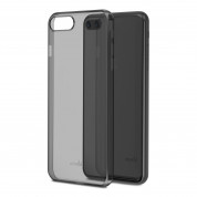 Moshi SuperSkin - тънък силиконов (TPU) калъф (0.35 mm) за iPhone 8 Plus, iPhone 7 Plus (черен-прозрачен)