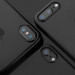 Moshi SuperSkin - тънък силиконов (TPU) калъф (0.35 mm) за iPhone SE (2022), iPhone SE (2020), iPhone 8, iPhone 7 (черен-прозрачен) 5