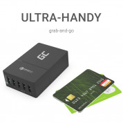 Green Cell 5 USB Quick Charger - захранване с 5 x USB изхода и Quick Charge 3.0 технология за бързо зареждане за мобилни телефони и таблети (черен) 2