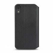 Moshi Overture Case - кожен/текстилен калъф, тип портфейл и поставка за iPhone XR (черен) 3