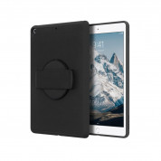 Griffin Survivor Airstrap 360 - силиконов калъф с дръжка за ръка за iPad 9 (2021), iPad 8 (2020), iPad 7 (2019) (черен)