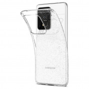 Spigen Liquid Crystal Glitter Case - тънък качествен силиконов (TPU) калъф за Samsung Galaxy S20 Ultra (прозрачен)  5