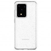 Spigen Liquid Crystal Glitter Case - тънък качествен силиконов (TPU) калъф за Samsung Galaxy S20 Ultra (прозрачен)  3