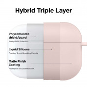 Elago Airpods Pro Liquid Hybrid Hang Case - твърд силиконов кейс с карабинер за Apple Airpods Pro (розов) 1
