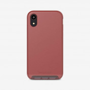 Tech21 Evo Luxe Case - хибриден кожен кейс с висока защита за iPhone XR (червен)