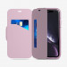 Tech21 Evo Wallet Case - кожен флип калъф с висока защита за iPhone XR (розов) 6