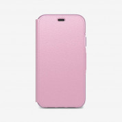 Tech21 Evo Wallet Case - кожен флип калъф с висока защита за iPhone XR (розов)