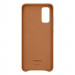Samsung Leather Cover EF-VG980LAEGEU - оригинален кожен калъф (естествена кожа) за Samsung Galaxy S20 (кафяв) 2