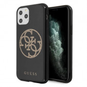 Guess Glitter 4G Circle Logo Case for iPhone 11 Pro Max (black)