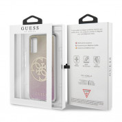 Guess Glitter 4G Circle Logo Case - дизайнерски кейс с висока защита за Samsung Galaxy S20 (розов) 6
