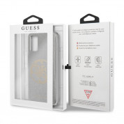 Guess Glitter 4G Circle Logo Case - дизайнерски кейс с висока защита за Samsung Galaxy S20 Plus (сив) 5