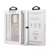 Guess Glitter 4G Circle Logo Case - дизайнерски кейс с висока защита за Samsung Galaxy S20 Ultra (розов) 4