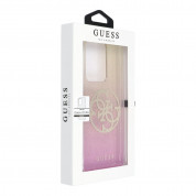 Guess Glitter 4G Circle Logo Case - дизайнерски кейс с висока защита за Samsung Galaxy S20 Ultra (розов) 5