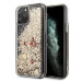 Guess Liquid Glitter Hearts Case - дизайнерски кейс с висока защита за iPhone 11 Pro (златист) 1