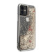 Guess Liquid Glitter Hearts Case - дизайнерски кейс с висока защита за iPhone 11 (златист) 3
