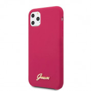 Guess Hard Silicone Case - силиконов (TPU) калъф за iPhone 11 Pro (червен) 1
