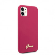 Guess Hard Silicone Case for iPhone 11 (red) 2
