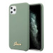 Guess Hard Silicone Case - силиконов (TPU) калъф за iPhone 11 Pro Max (зелен) 1