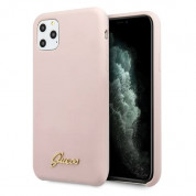 Guess Hard Silicone Case for iPhone 11 Pro Max (light pink)