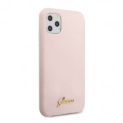Guess Hard Silicone Case for iPhone 11 Pro Max (light pink) 2