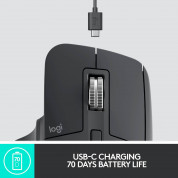 Logitech MX Master 3 Advanced Wireless Mouse - безжична мишка за PC и Mac (тъмносив) 5