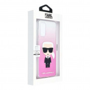 Karl Lagerfeld Iconic Gradient Case - дизайнерски кейс с висока защита за Samsung Galaxy S20 (розов) 7