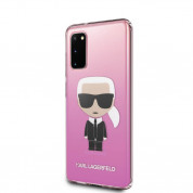Karl Lagerfeld Iconic Gradient Case - дизайнерски кейс с висока защита за Samsung Galaxy S20 (розов) 2