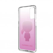 Karl Lagerfeld Iconic Gradient Case - дизайнерски кейс с висока защита за Samsung Galaxy S20 (розов) 5