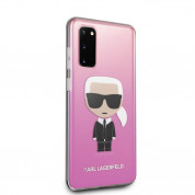 Karl Lagerfeld Iconic Gradient Case - дизайнерски кейс с висока защита за Samsung Galaxy S20 (розов) 4