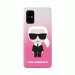 Karl Lagerfeld Iconic Gradient Case - дизайнерски кейс с висока защита за Samsung Galaxy S20 Plus (розов) 4