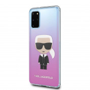 Karl Lagerfeld Iconic Gradient Case - дизайнерски кейс с висока защита за Samsung Galaxy S20 Plus (розов) 1