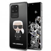 Karl Lagerfeld Iconic Gradient Case - дизайнерски кейс с висока защита за Samsung Galaxy S20 Ultra (черен)