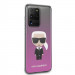Karl Lagerfeld Iconic Gradient Case - дизайнерски кейс с висока защита за Samsung Galaxy S20 Ultra (розов) 3