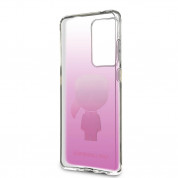 Karl Lagerfeld Iconic Gradient Case - дизайнерски кейс с висока защита за Samsung Galaxy S20 Ultra (розов) 4