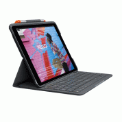Logitech Slim Keyboard Folio - безжична клавиатура, кейс и поставка за iPad 7 (2019), iPad 8 (2020), iPad 9 (2021) (черен)