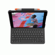 Logitech Slim Keyboard Folio - безжична клавиатура, кейс и поставка за iPad 7 (2019), iPad 8 (2020), iPad 9 (2021) (черен) 2