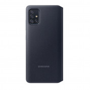 Samsung Galaxy S-View Wallet Cover EF-EA515PBE - оригинален калъф през който виждате информация от дисплея за Samsung Galaxy A51 (черен) 3