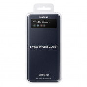 Samsung Galaxy S-View Wallet Cover EF-EA515PBE - оригинален калъф през който виждате информация от дисплея за Samsung Galaxy A51 (черен) 4