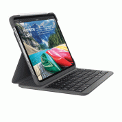Logitech Slim Keyboard Folio - безжична клавиатура, кейс и поставка за iPad Pro 11 (2018) (черен)