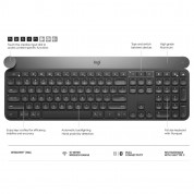 Logitech Wireless Keyboard Craft - безжична клавиатура с подсветка за компютри и мобилни устройства (тъмносив)	 2