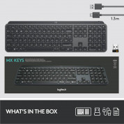 Logitech MX Keys Advanced Wireless Illuminated Keyboard - безжична клавиатура с подсветка (тъмносив)	 2