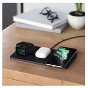 Satechi Trio Wireless Charging Pad - док станция и поставка за безжично зареждане на Qi устройства, Apple Watch и Apple AirPods (черен) 4