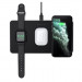 Satechi Trio Wireless Charging Pad - док станция и поставка за безжично зареждане на Qi устройства, Apple Watch и Apple AirPods (черен) 1