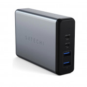 Satechi Pro 108W USB-C MultiPort PD Desktop Charger - захранване с 2xUSB-C PD изхода (90W+18), 2xUSB 3.0 изхода (сив)