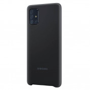 Samsung Silicone Cover EF-PA715TBEGEU - оригинален силиконов кейс за Samsung Galaxy A71 (черен)