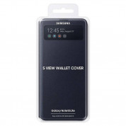 Samsung S-View Wallet Cover EF-EN770PBEGEU - оригинален калъф през който виждате информация от дисплея за Samsung Galaxy Note 10 Lite (черен) 4